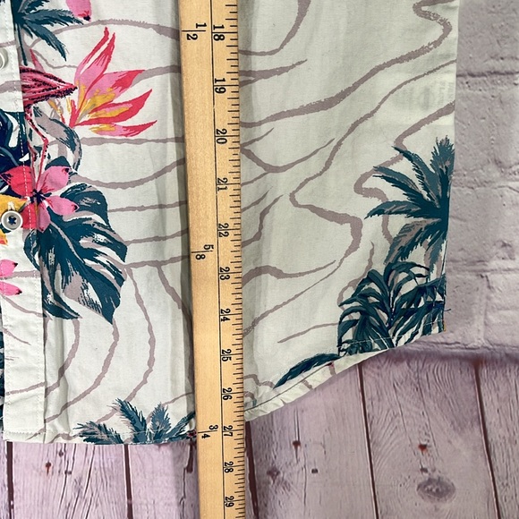 Denim & Flower Men's White Flowered Button Down Slim Fit Shirt. Sz: Medium - Picture 6 of 11